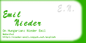 emil nieder business card